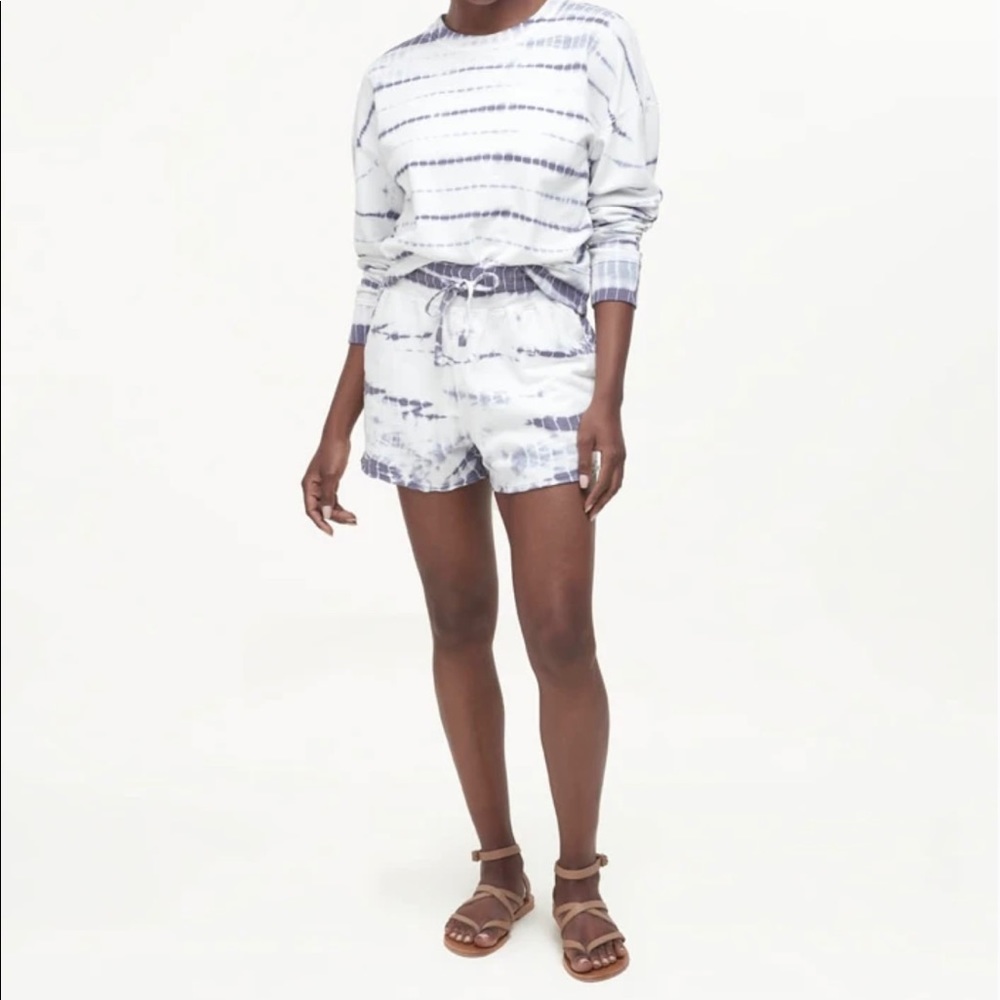 NWT Splendid Sofia Shibori Tie Dye dark carbon/white shorts -S